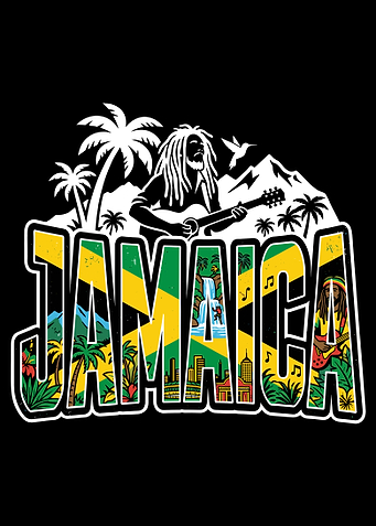 Jamaica Flag Text Art