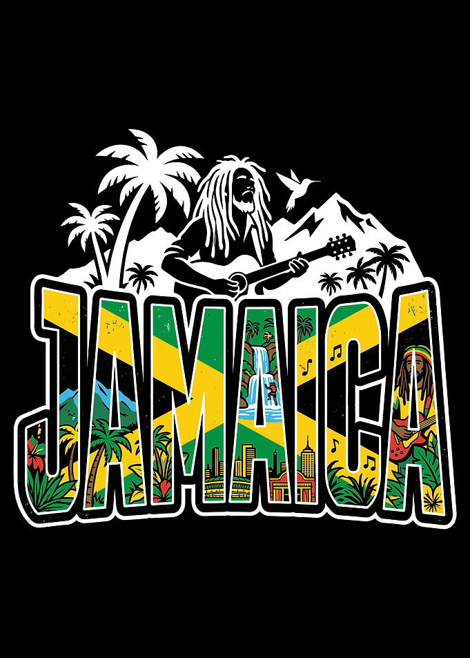 Jamaica Flag Text Art