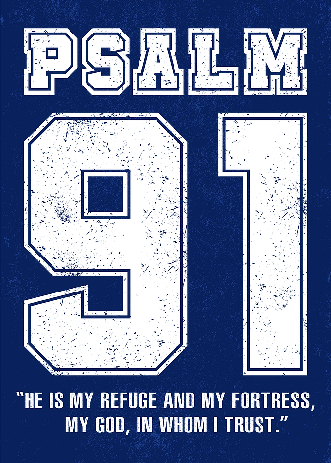 Psalm 91 Bible Verse Faith Christian Art