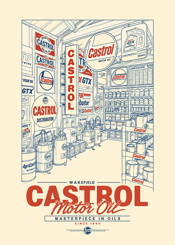 Vintage Castrol Motor Oil Store