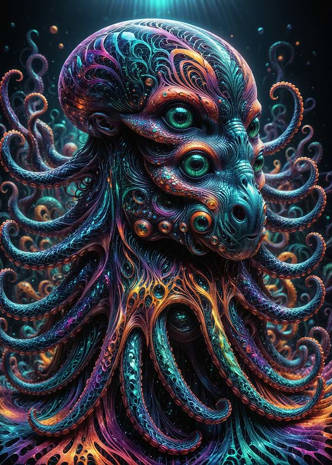 Psychedelic Octopus Creature