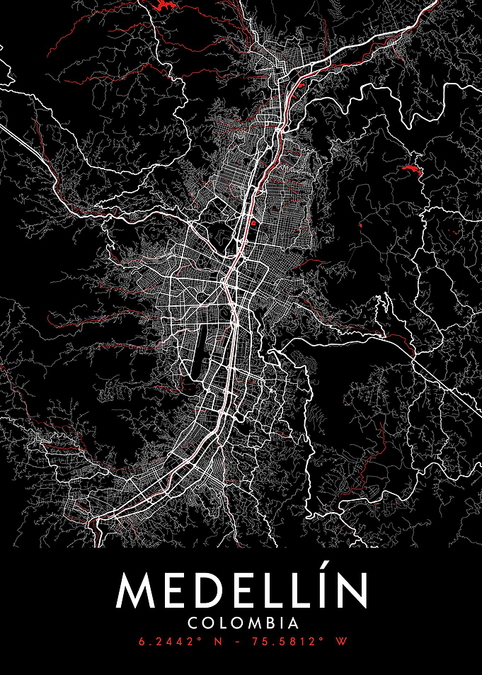 Medellin Dark Map