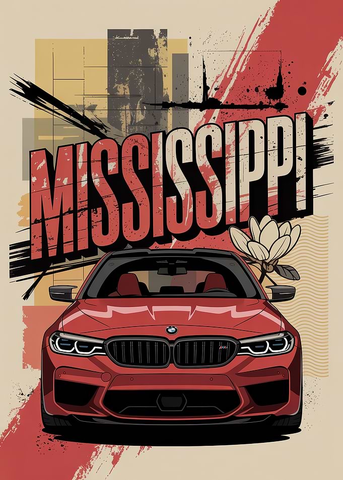 Mississippi State And Red Car