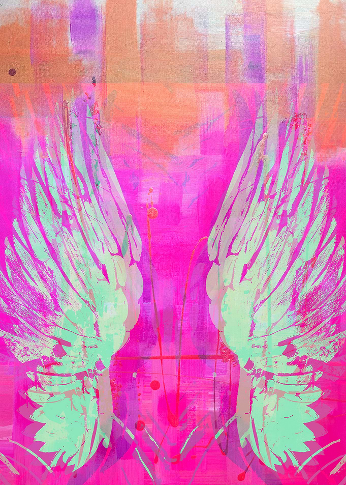 Abstract Angel Wings Painting