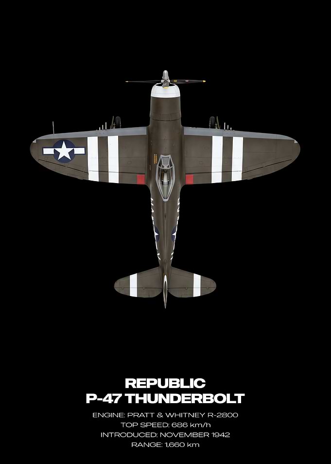 Republic P-47 Thunderbolt Top View