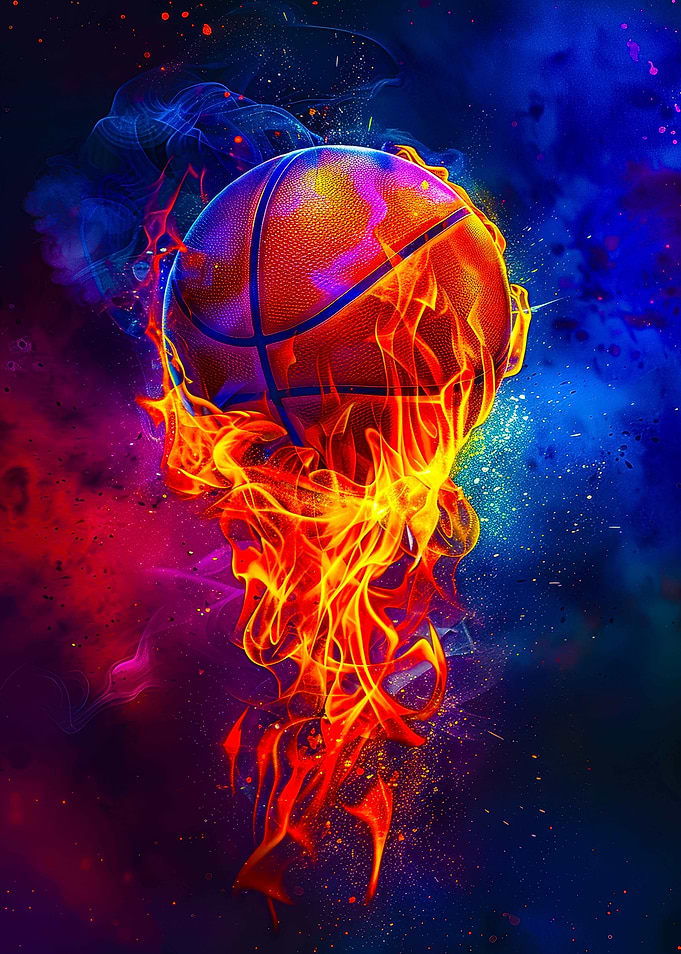 Basketball on Fire