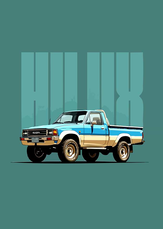 Retro Toyota Hilux Pickup Truck