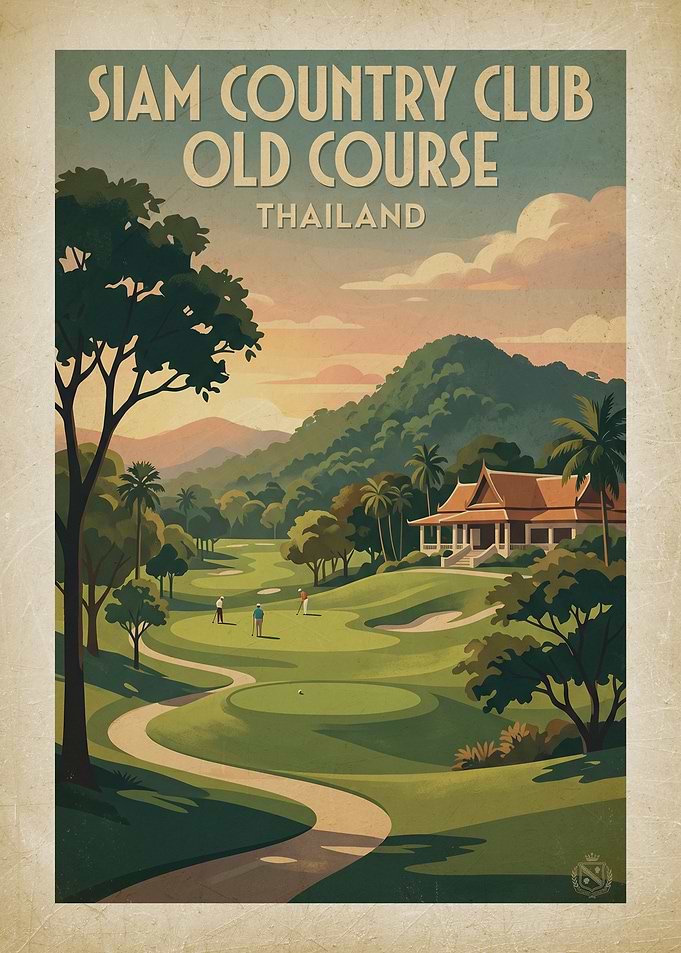Siam Country Club Old Course Vintage Poster