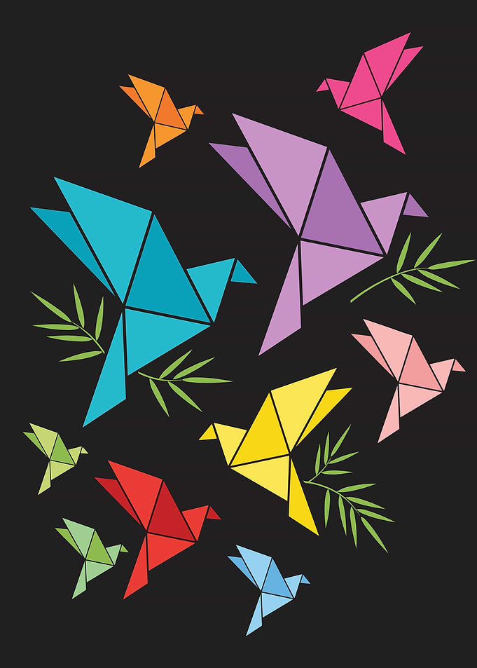 Origami Birds and Branches