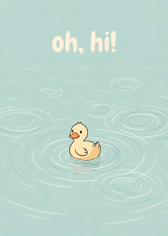 Cute Duck Saying Oh Hi