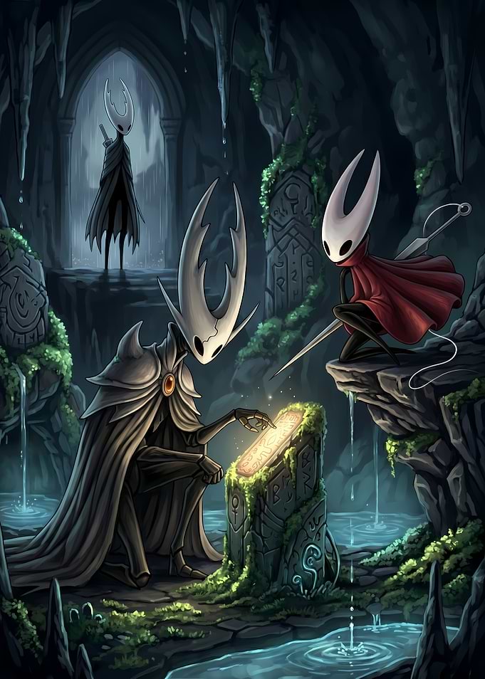 Hollow Knight Characters in Cave