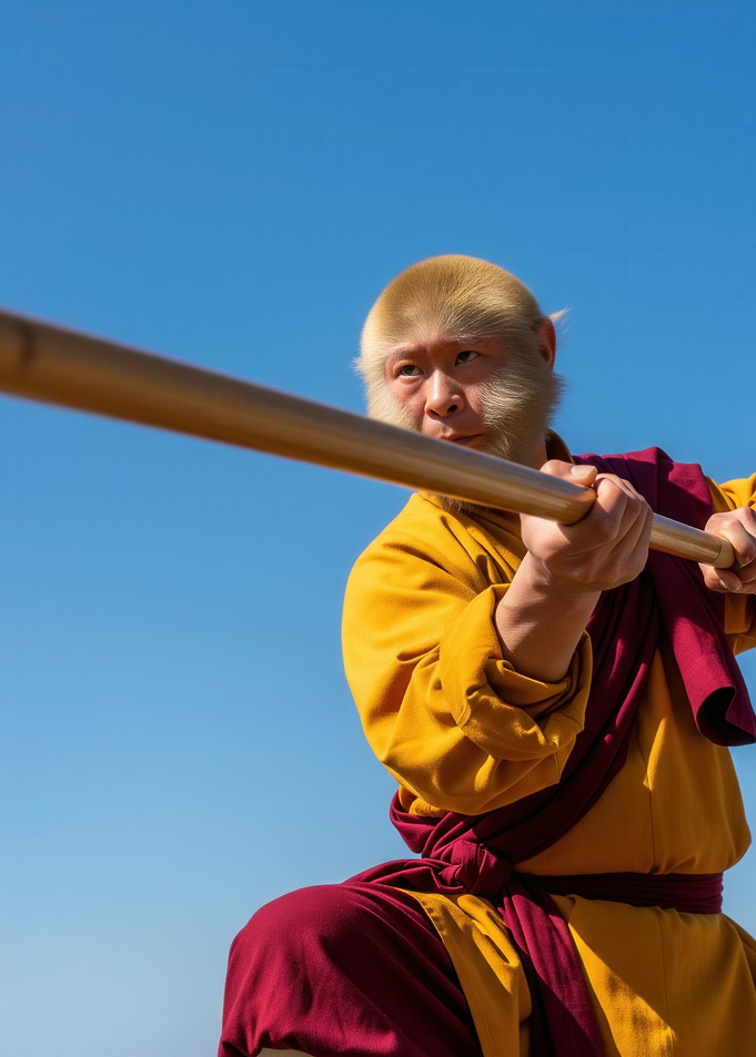 Monkey King with Golden Staff