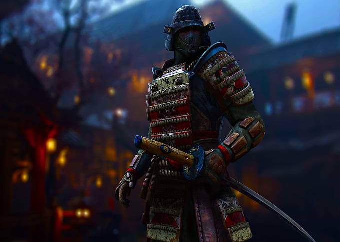 Samurai Warrior in Traditional Armor