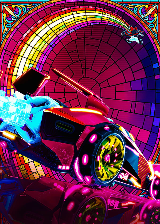 Cyberpunk Rocket League Car