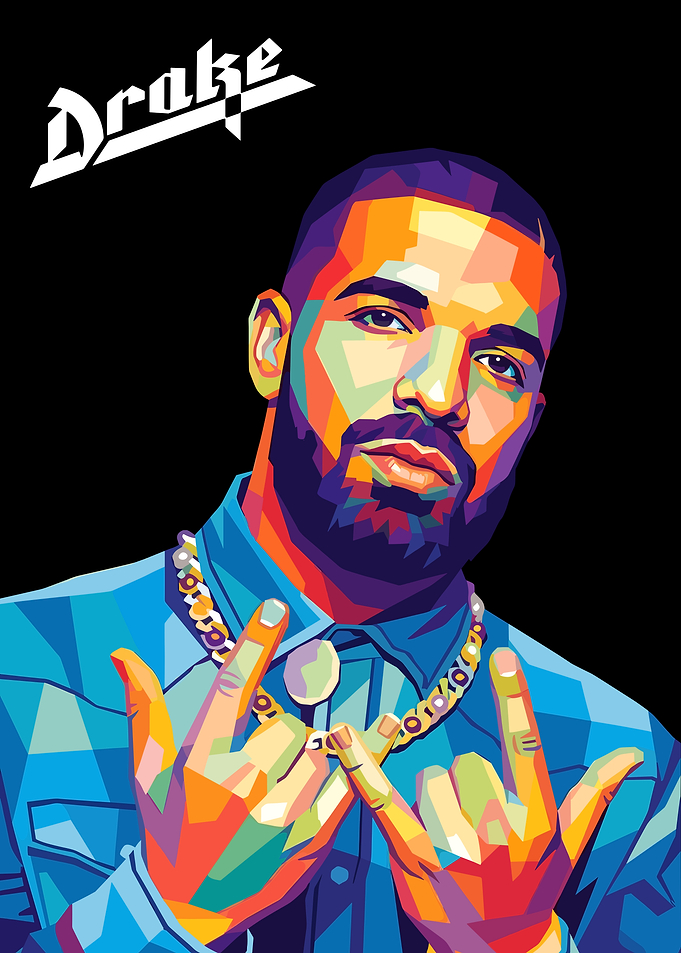 Drake Pop Art Portrait