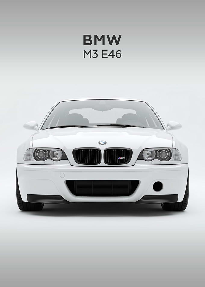 BMW M3 E46 Front View White