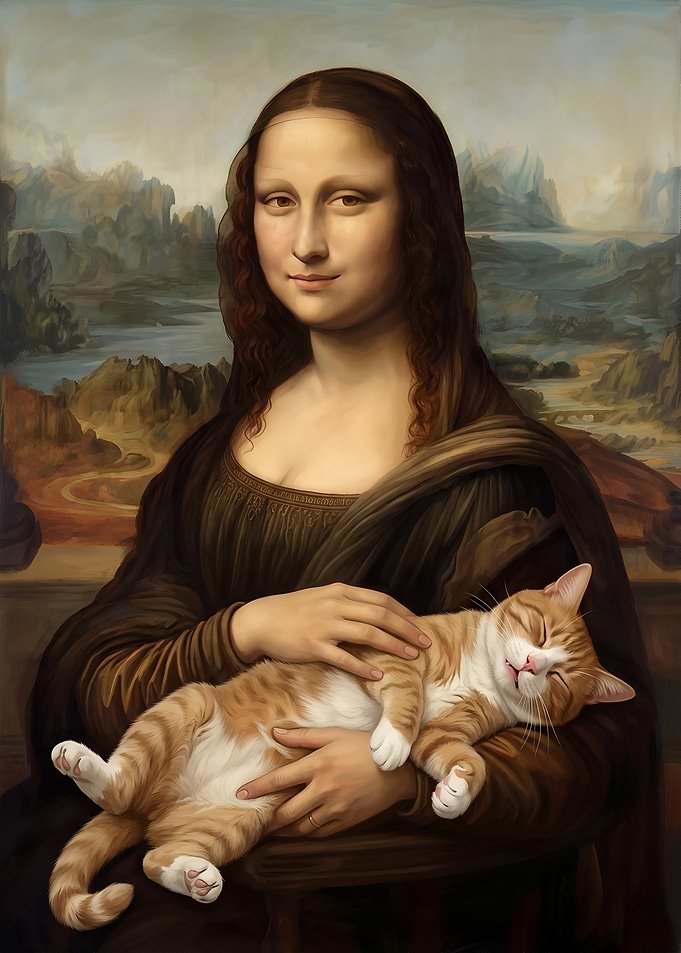 Mona Lisa Holding a Cat