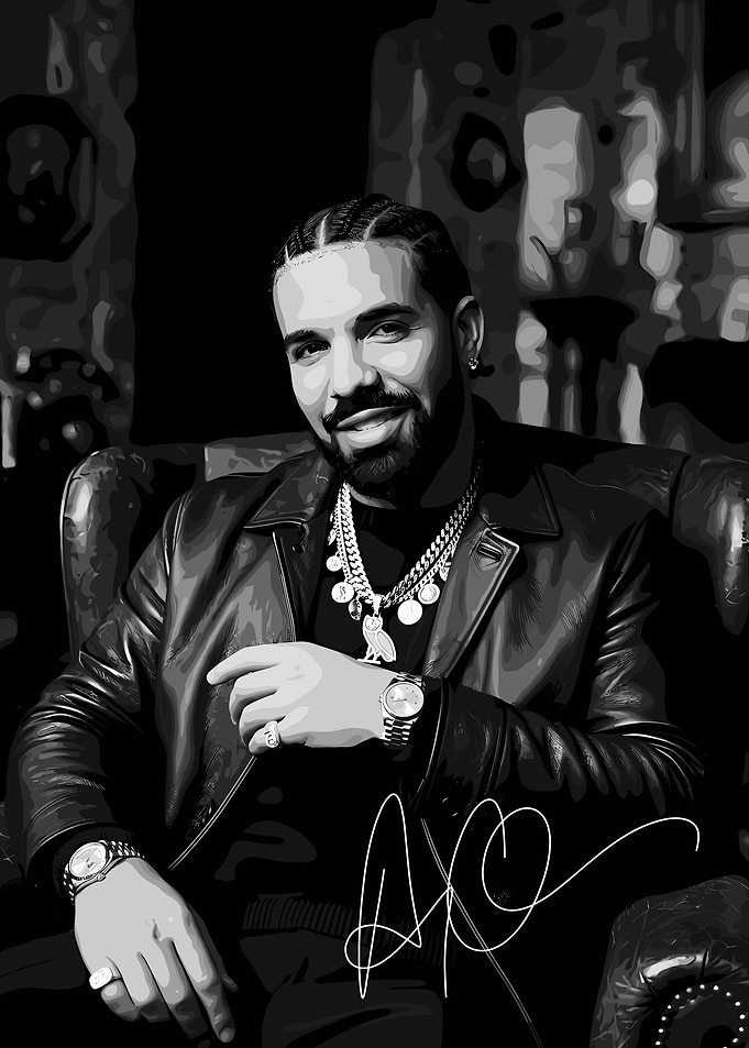 Drake in Leather Jacket