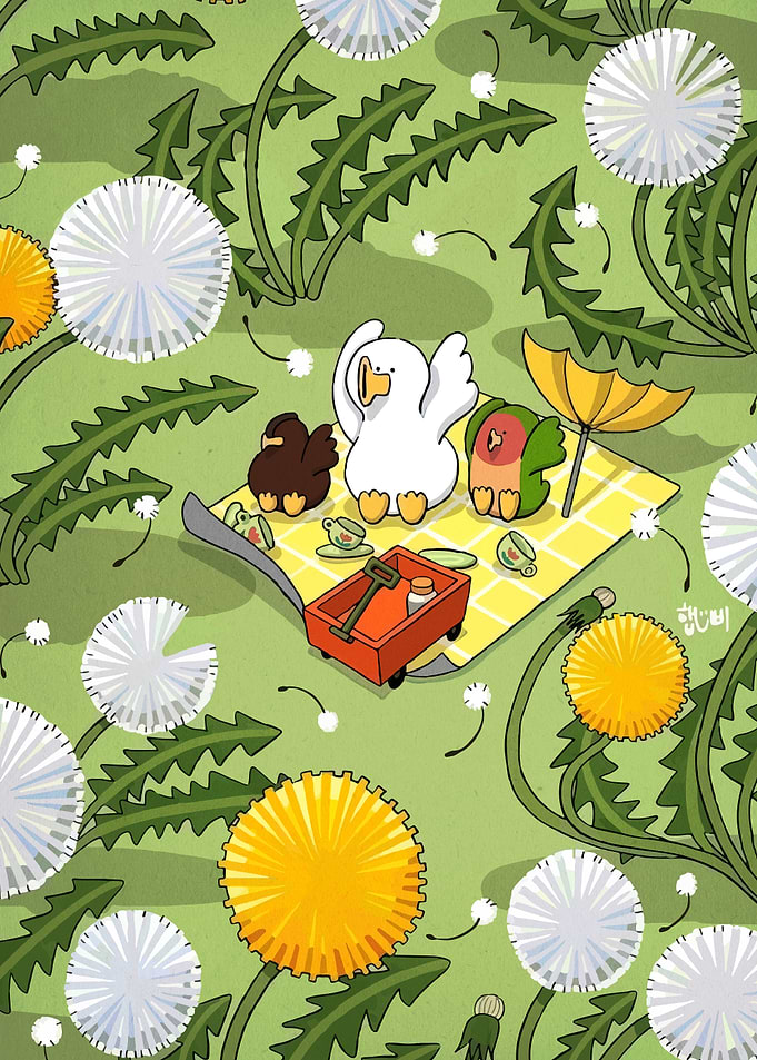 Cute Animals Having a Picnic