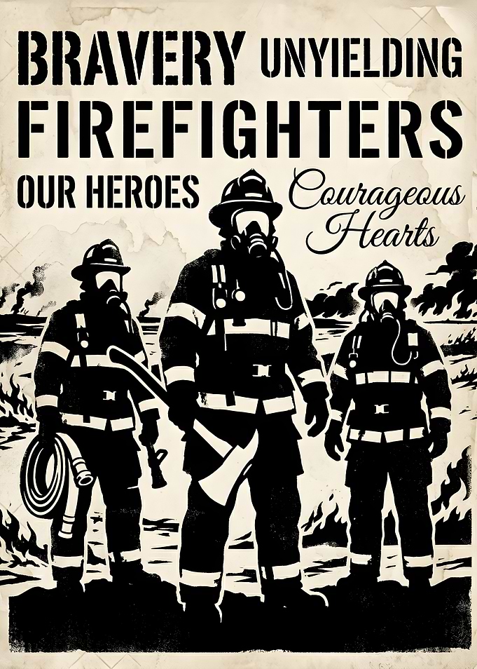 Firefighters with Courageous Hearts