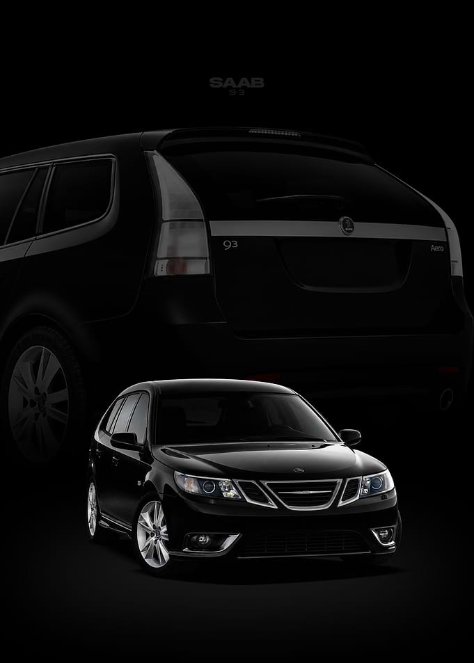 Black Saab 9-3 Aero Wagon