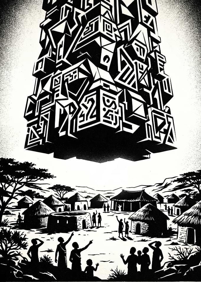 Mysterious Object Over African Village