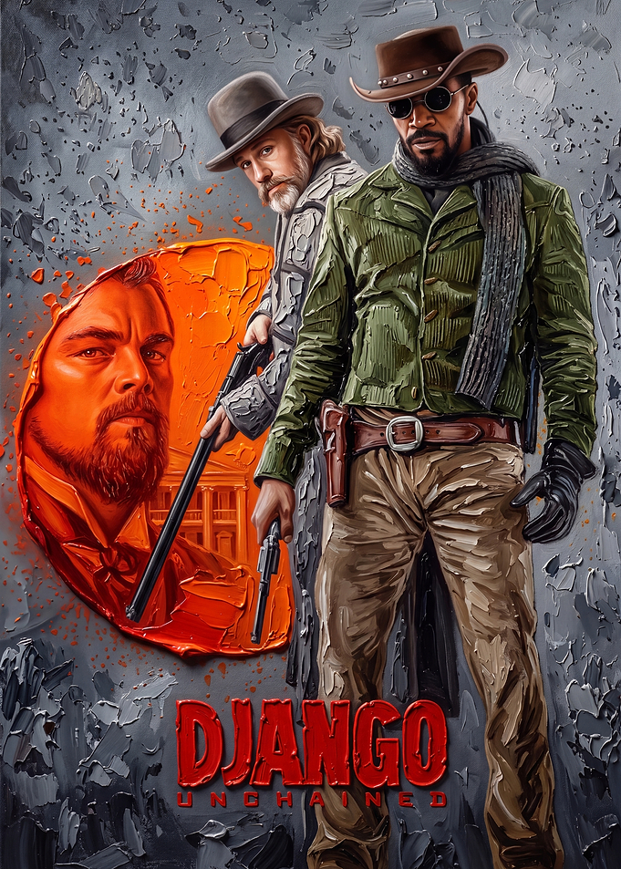 Django Unchained Movie Poster Painting