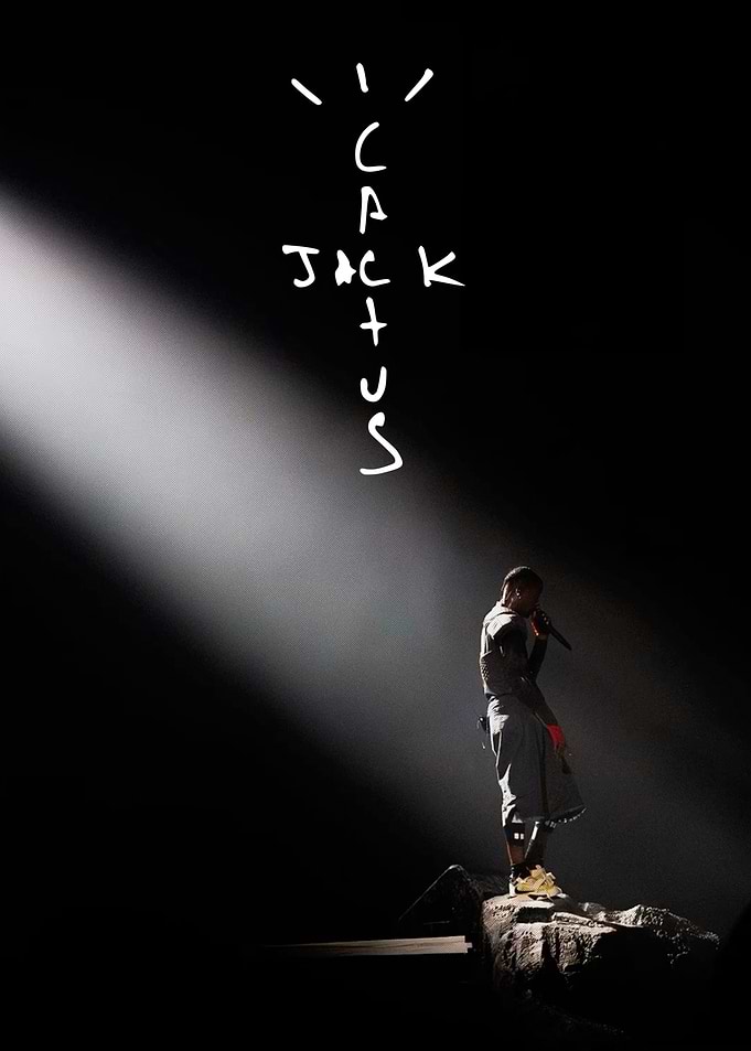 Travis Scott Performing Under Spotlight