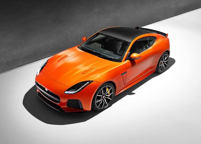 Orange Jaguar F-Type Coupe