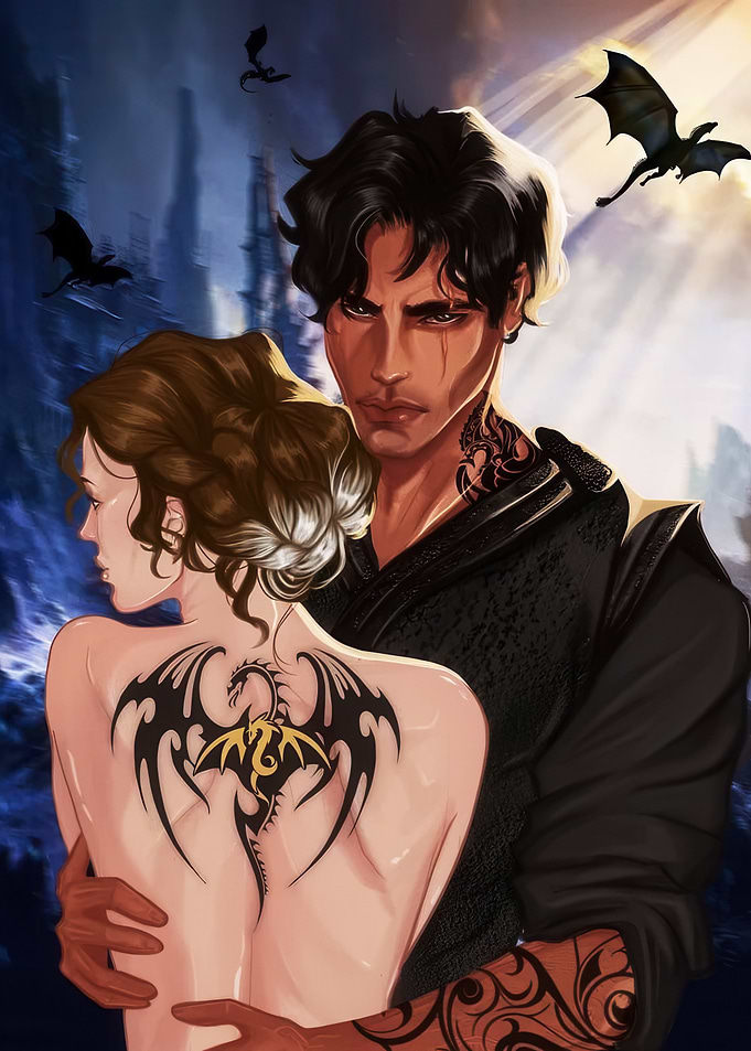 Fantasy Couple with Dragon Tattoos
