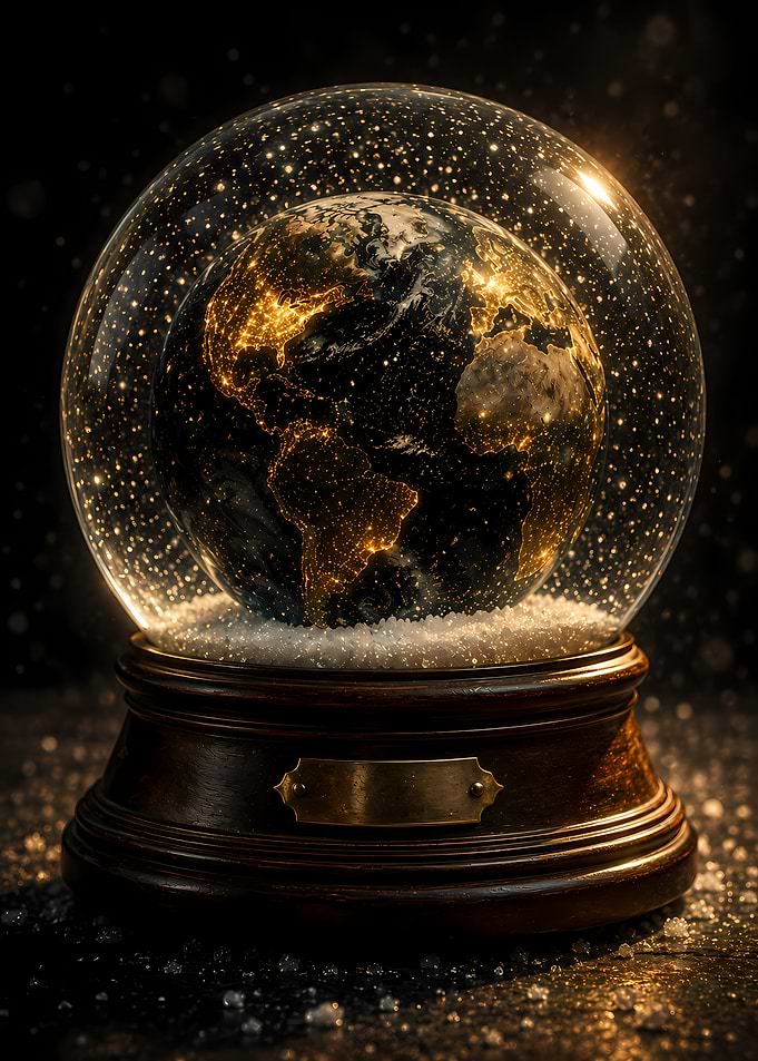 Earth Snow Globe