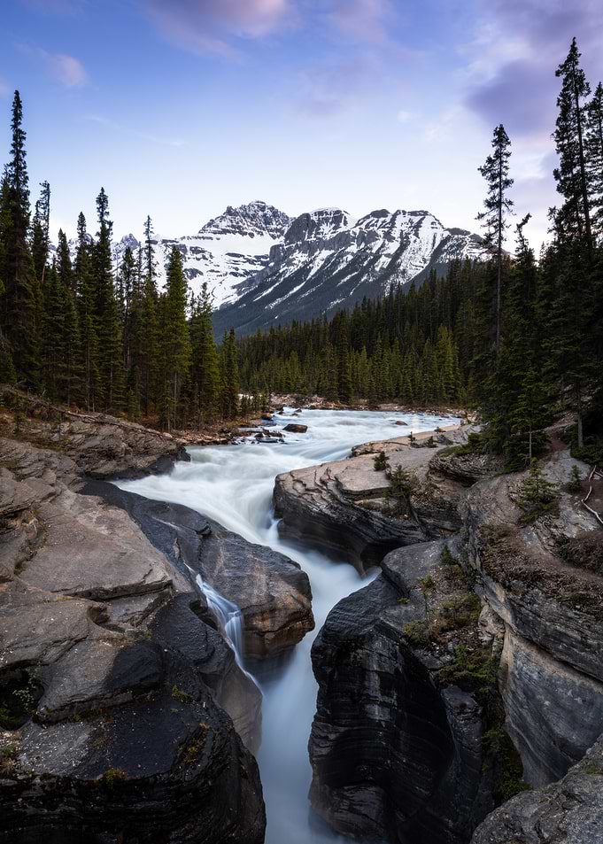 Mountain River Waterfall Landscape