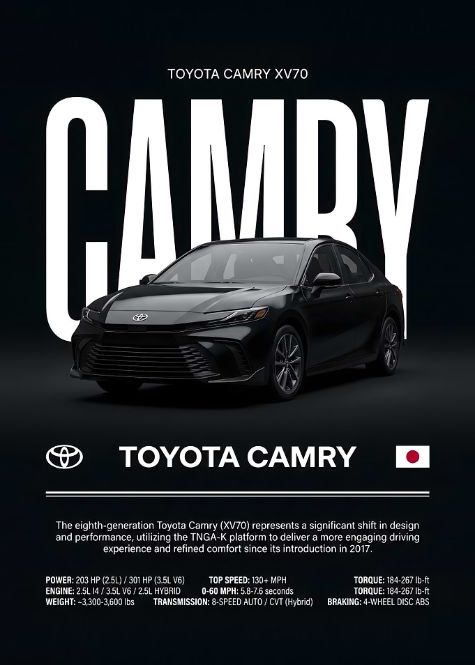 Toyota Camry XV70 Poster