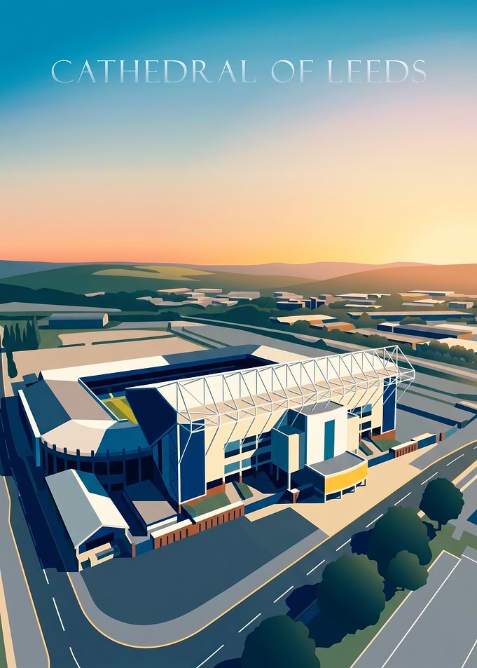 Leeds Stadium at Sunset