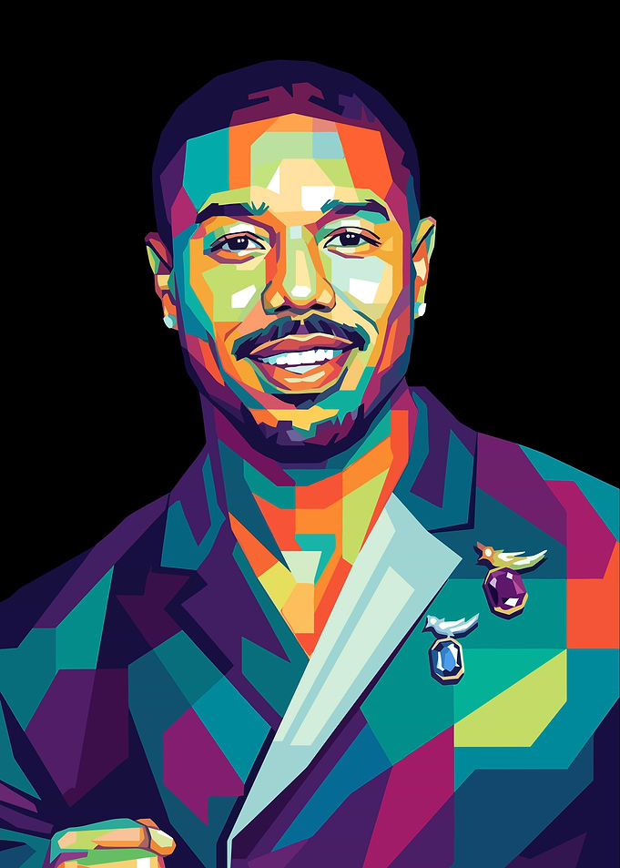 Michael B. Jordan Pop Art Portrait