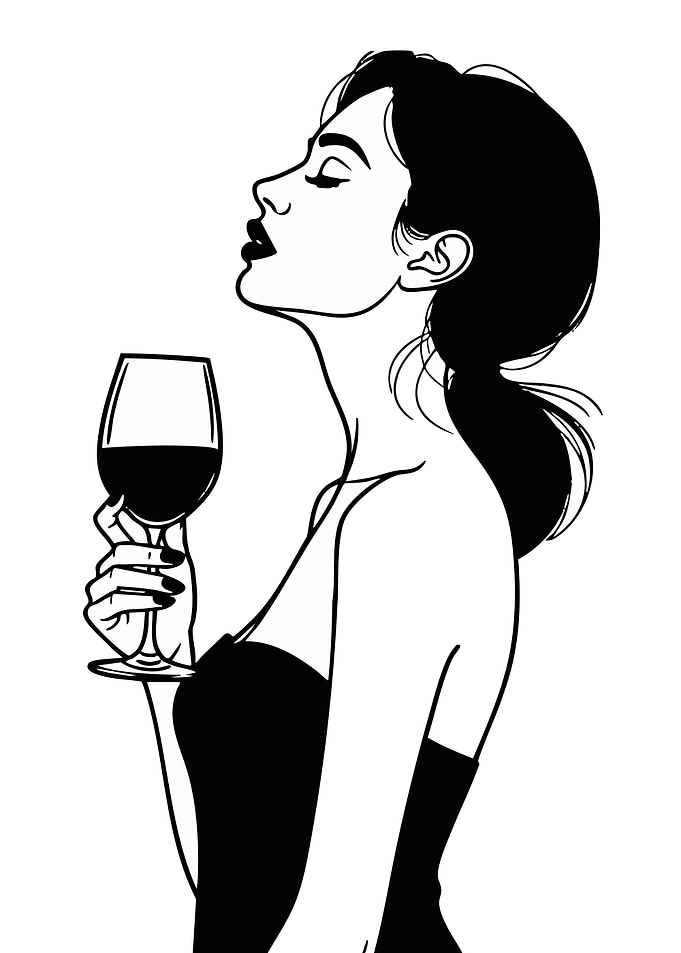 Woman with Wine Glass