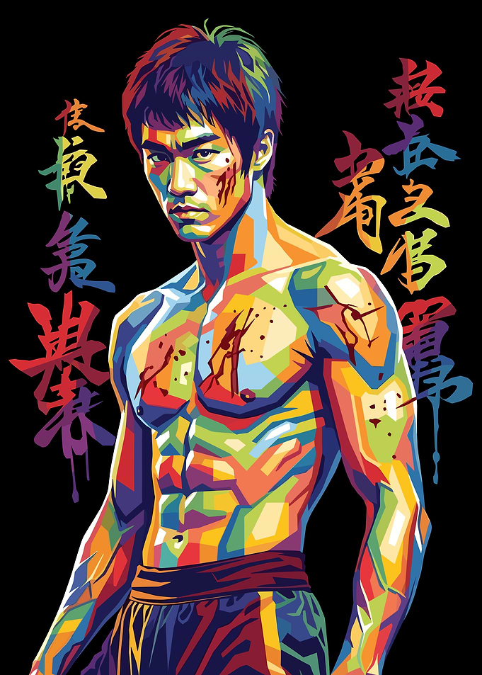 Bruce Lee Pop Art Portrait
