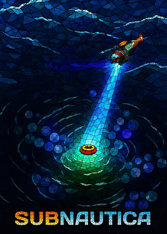 Subnautica Stained Glass Art
