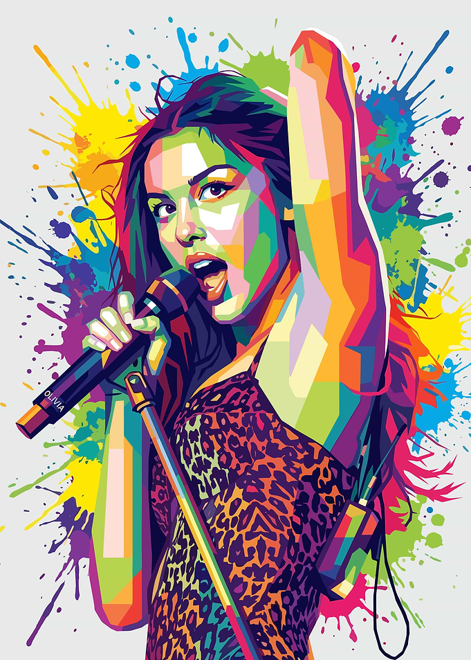 Olivia Rodrigo Pop Art Portrait