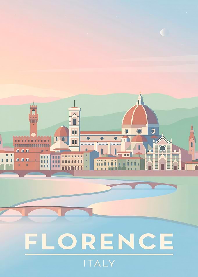 Florence Italy Skyline Poster