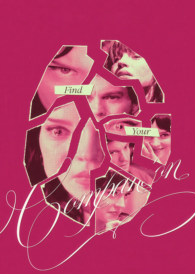 Collage of Faces with Text