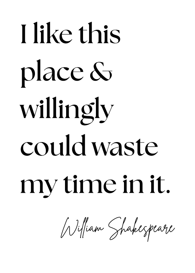 William Shakespeare Quote Art - I Like This Place
