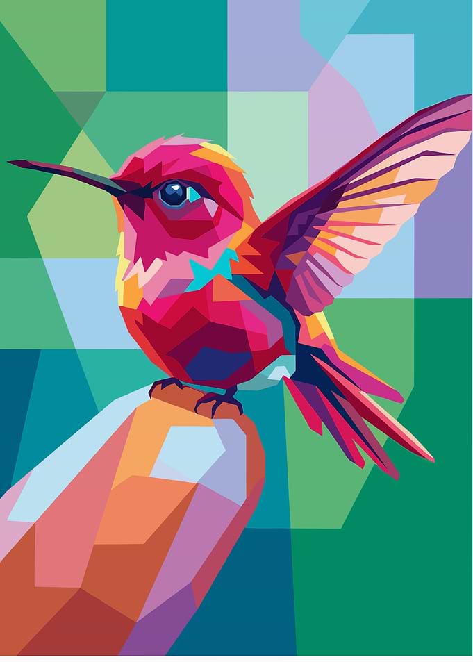 Colorful Hummingbird on a Perch