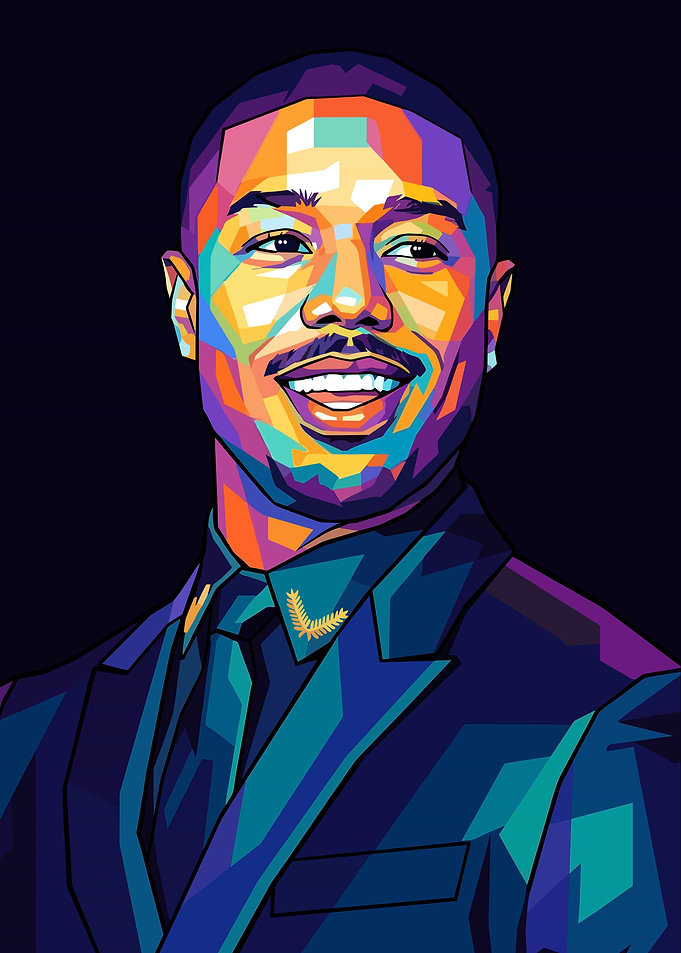 Michael B. Jordan Pop Art Portrait