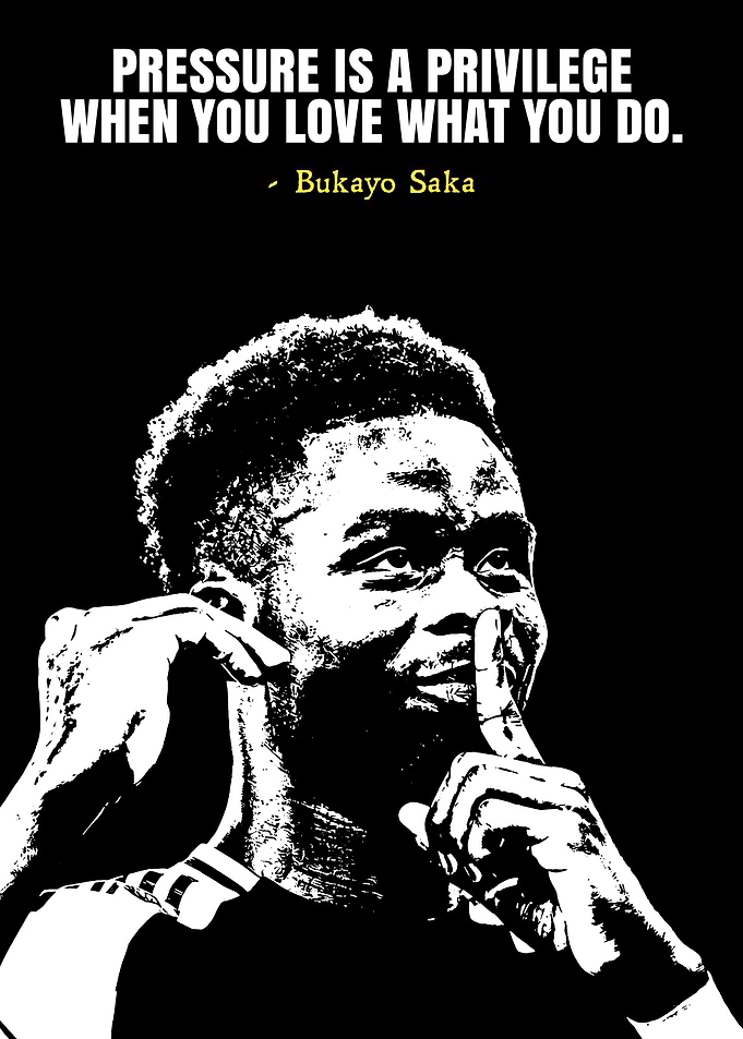 Bukayo Saka Quote Poster