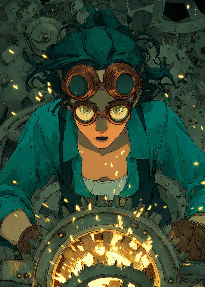 Steampunk Mechanic with Goggles