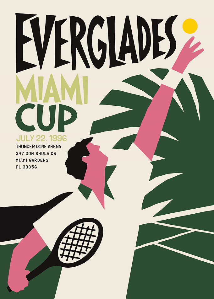 Everglades Miami Cup Tennis Poster