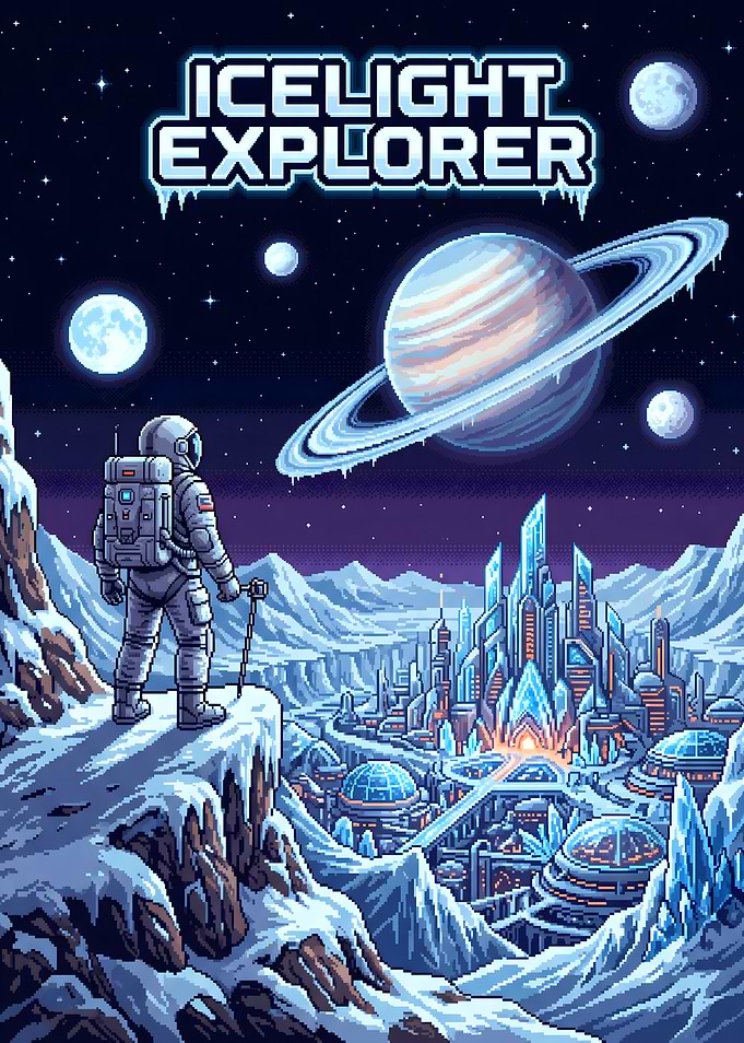 Icelight Explorer Astronaut in Alien City