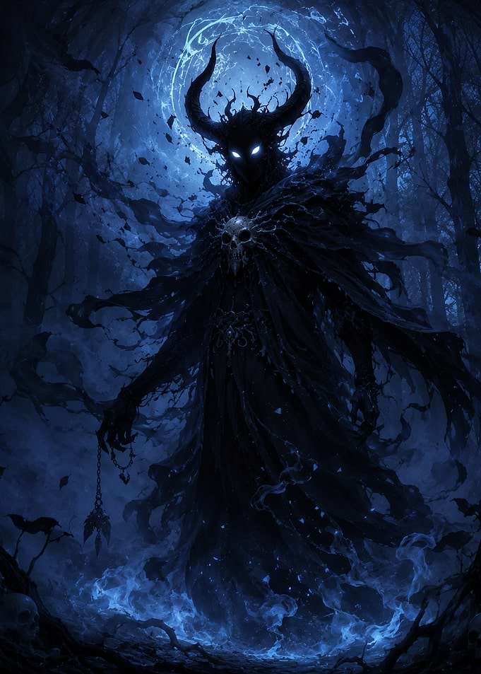 Dark Fantasy Demon in Forest
