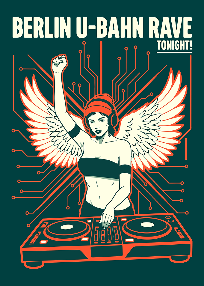 Berlin U-Bahn Rave DJ Angel